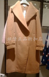 歌莉娅正品代购2015冬装新款不对称翻领呢料大衣外套 G15NE6E67A