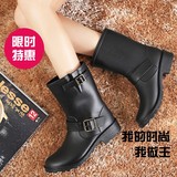 雨鞋女式中筒韩版黑色时尚防滑水靴短靴大码雨靴套鞋女士马丁水鞋