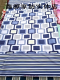 蓝色方格宽幅全棉斜纹柔光棉布料床品花布可定做被罩床单枕套布料