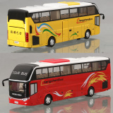 合金公交车车模型旅行巴士仿真公共汽车大客车儿童玩具六一礼物