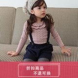 【促销特价】 韩国进口童装2015秋冬款女童甜美百搭薄棉背带短裤