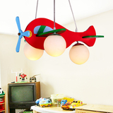 儿童灯led卧室书房个性创意护眼男孩卡通飞机形状吊灯正品包邮