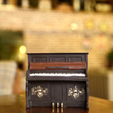 复古摆件怀旧钢琴模型创意家居装饰品工艺品电视柜摆设摄影道具