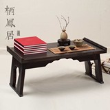 日式复古家具 烧桐木实木 折叠茶几 炕桌供桌 小书桌餐桌特价包邮