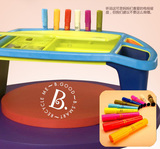 美国直邮 B.Toys多功能绘画桌 儿童画板写字板涂鸦板两岁以上蓝色