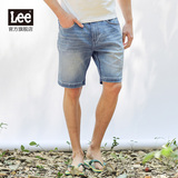 Lee专柜正品夏季百搭休闲男士直筒薄款牛仔短裤热裤L15204AL21AG