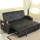 沙发 多功能沙发床1.5米折叠沙发床双人小户型皮艺沙发床1.8