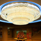 专业定制圆形客厅灯酒店大堂别墅水晶灯吸顶灯1 1.2 1.5 1.8 2米