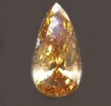 GIA 水滴-梨形 ４克拉4.23ct VVS2净度 彩橙彩色彩钻 裸钻石定制