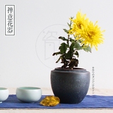 手工粗陶陶瓷花瓶花器 中式日式禅意插花瓶 家居软装饰品艺术摆件