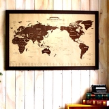 品韩国indigo欧式复古牛皮纸世界地图客厅装饰挂图地图挂画摆设正