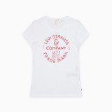 Levis 李维斯 专柜正品代购 女士Logo印花白色短袖T恤 32223-0123