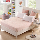 优雅100纯色床笠单件床罩床垫套1.5m1.8床套床单席梦思床垫保护套