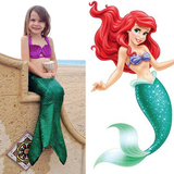 迪士尼动画冰雪奇缘美人鱼公主服装儿童海边沙滩贝壳造型表演套装