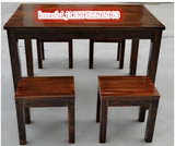 餐桌椅 实木家具 碳化户外桌椅 快餐桌椅餐厅桌椅可定做