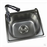 304不锈钢小水槽超小单槽水盆厨房洗菜盆洗手盆一体成型 包邮