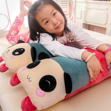 可拆洗卡通熊猫枕头抱枕毛绒玩具公仔双人靠垫儿童生日礼物玩偶