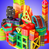 纯磁力片积木散片拼装建构片哒哒塔正品百变提拉磁性积木益智玩具