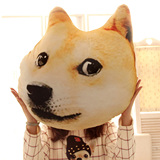 个性创意Doge萨摩哈士奇3D大狗头靠垫抱枕大号公仔汪星人圣诞礼物