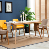 日式全实木餐桌椅组合现代简约餐厅家具长方形北欧原木小户型饭桌