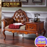 雅居格美式家具电话椅 欧式真皮单人沙发椅 客厅休闲椅FB101