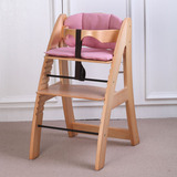 欧式木制环保宝宝婴儿餐椅吃饭坐椅儿童座椅可调档多功能终身使用
