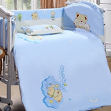n5婴儿床上用品宝宝儿童纯棉七套件新生儿七件套含床围