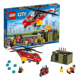 乐高城市系列60108消防直升机组合LEGO CITY 拼插积木玩具益智