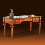 美式书桌乡村书房家具全实木书台电脑桌办公桌写字桌纯1.5米书桌
