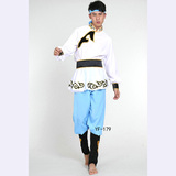 新款少数民族舞蹈服装男款成人长袖蒙古族演出服夏季舞台表演服装