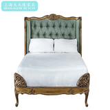 欧式实木雕花奢华双人床 法式新古典高档布艺床 美式床1.5米1.8米