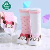 迪士尼宝宝袜子防滑新生儿纯棉卡通短袜宝宝袜0-4岁春夏儿童袜薄