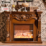 1.3/1.6米欧式壁炉装饰柜美式实木电视柜白色仿真火遥控壁炉架芯