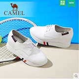 Camel/骆驼女鞋 正品时尚运动休闲女鞋真皮系带深口单鞋A63007676