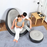 休闲沙发 新款充气沙发组合 欧式懒人沙发床 躺椅套装 送脚凳