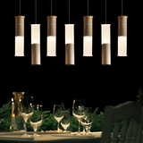 设计师艺术个性创意餐厅吊灯北欧宜家LED单头实木7头火柴棒吊灯