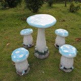 花园庭院休闲摆件户外装饰工艺品仿真休闲蘑菇桌椅凳子