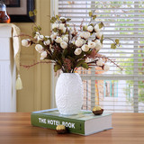 白色陶瓷小花瓶摆件现代简约餐桌花器创意家庭软装饰品办公室摆设