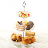 欧式蕾丝浮雕系列 陶瓷三层水果盘蛋糕托盘 下午茶点心盘糖果盘