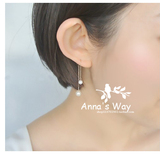 Anna's日本定制 珍珠耳堵 14K包金天然淡水珍珠耳线耳坠 多种戴法