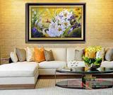 scfy纯手工油画 现代欧式客厅餐厅卧室装饰有框壁画 田园风景花卉