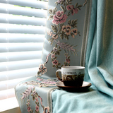 环保欧式简约纯色棉麻窗帘遮光布料书房客厅卧室窗帘定制成品落地