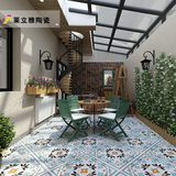 砖彩砖墙砖复古艺术花砖600欧式范个性地砖客厅仿古厨卫地板砖瓷