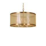 默谷|新中式玻璃罩圆形全铜吊灯 现代欧式美式别墅卧室客厅餐厅灯