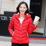 棉衣女短款2015冬装新款小棉袄韩版连帽长袖大码修身显瘦女士棉服