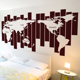 奈纳伦9323装饰学校教室 创意世界地图墙贴 办公室超大墙壁贴纸