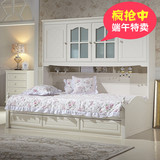 韩式儿童衣柜床1.2/1.5米高低子母床男/女孩双层床田园白色成人床