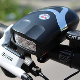 多功能自行车灯喇叭LED照明前灯铃铛 手电筒山地车骑行装备配件