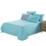 韩版简约几何图案一等品被单床品纯棉单件素色青少年床罩清爽床单