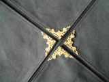 黑色王朝 塔罗牌相关 金色金属装饰四角黑色塔罗桌布台布